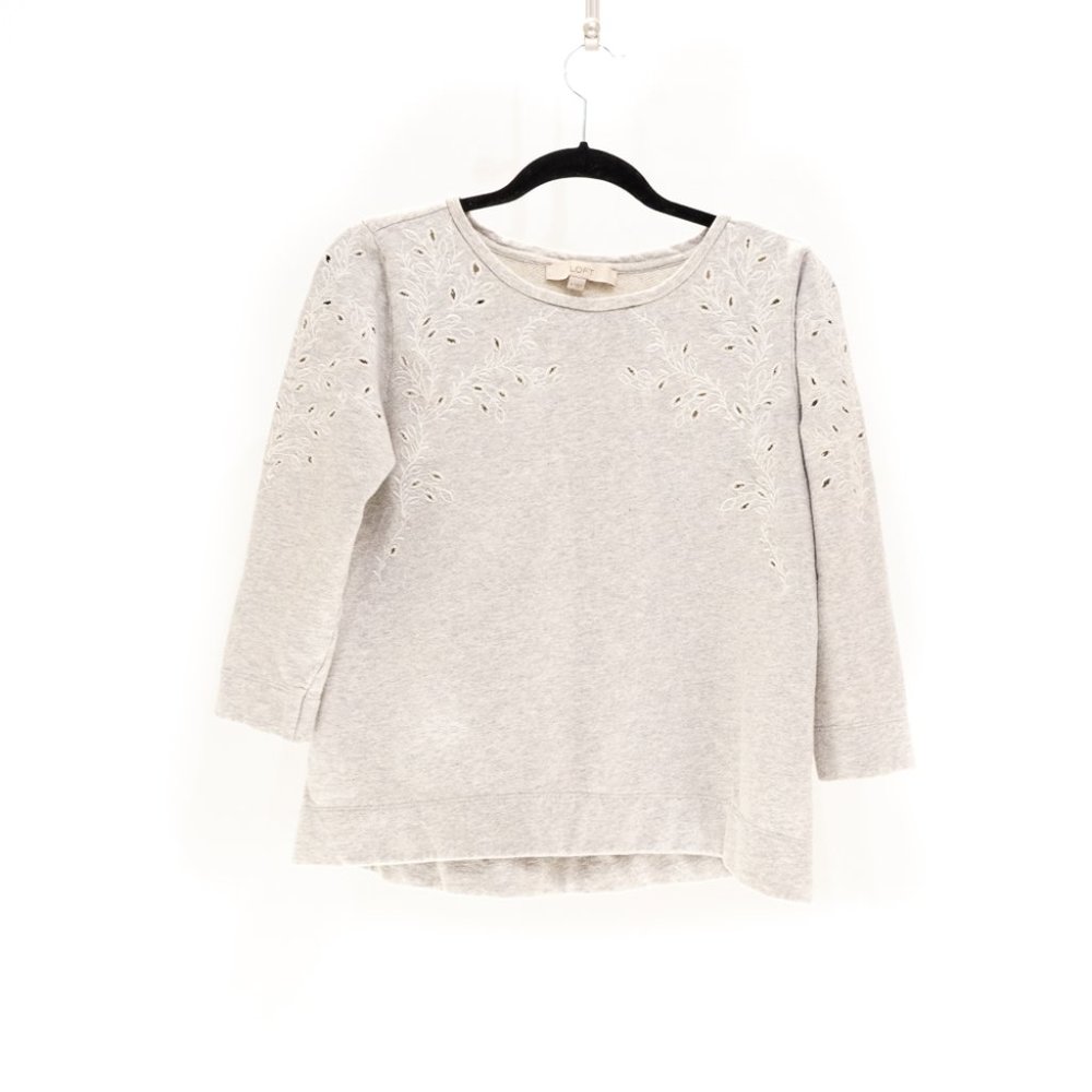3/4 Sleeve Loft Sweatshirt with cut outs